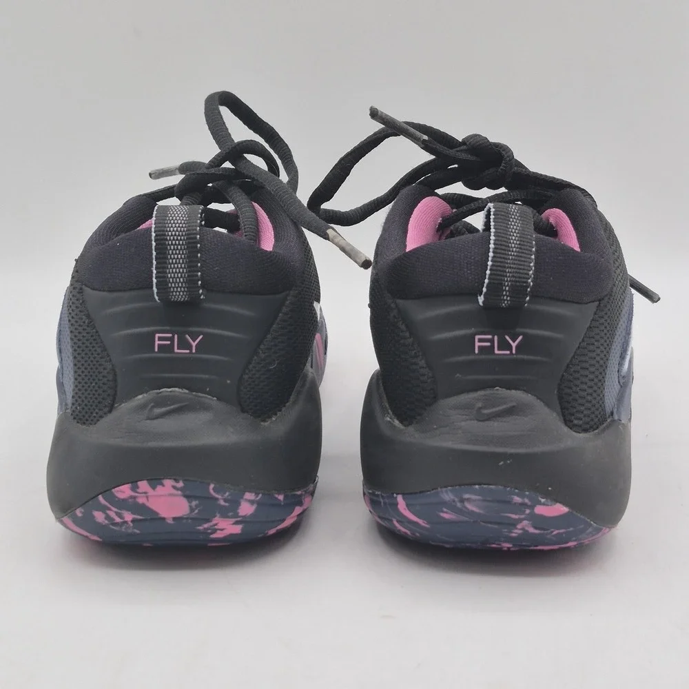 Nike Basketball Shoes Youth Size 1Y Black Pink Low Top Sneakers FN4384-003 - Picture 7 of 11